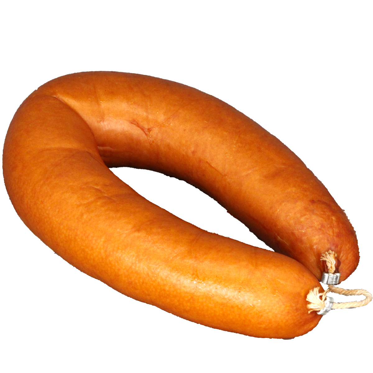 Rookworst Rookworst Smoked Sausage Type Dutch Sausage Stock Photo