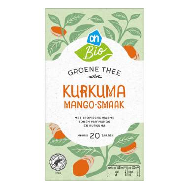 AH Biologisch Groene thee kurkuma mangosmaak