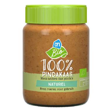 AH Biologisch 100% pindakaas naturel