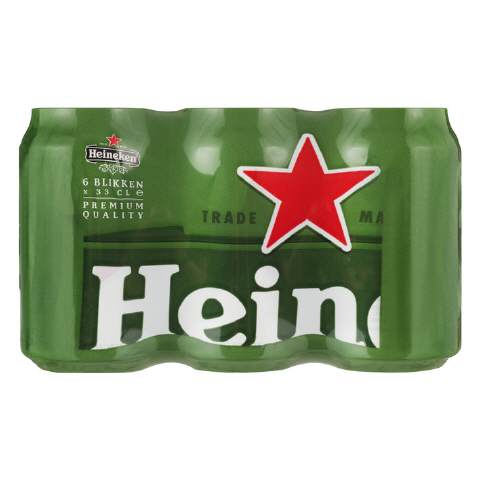 Heineken blik 6 x 0,33 lt