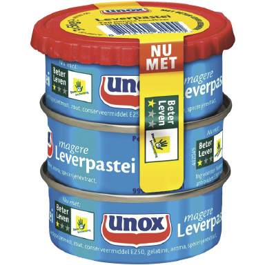 Unox Magere Leverpastei 3 x 56 gr.