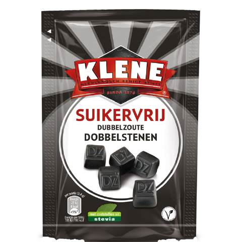 Klene Dubbelzoute dobbelstenen suikervrij