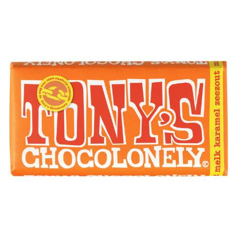 Tony's Chocolonely Melk karamel-zeezout